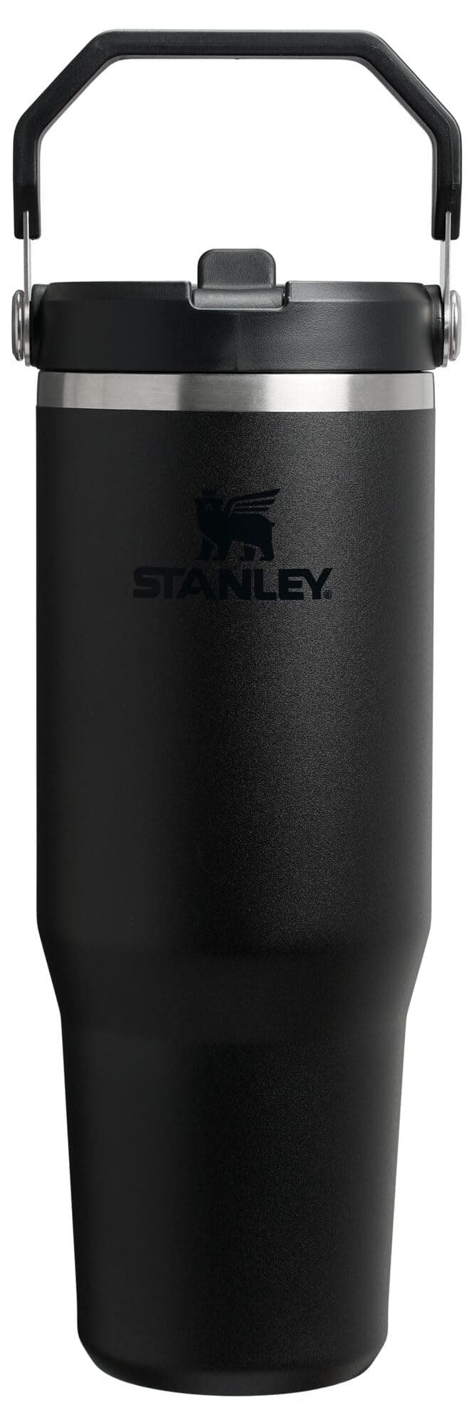 STANLEY IceFlow 2.0 Flip Straw Tumbler, 30 oz, Black 2.0 | Easy Carry Handle | Twist On Lid and Flip Up Straw | Leak Resistant Water Bottle | Insulated Stainless Steel | BPA-Free