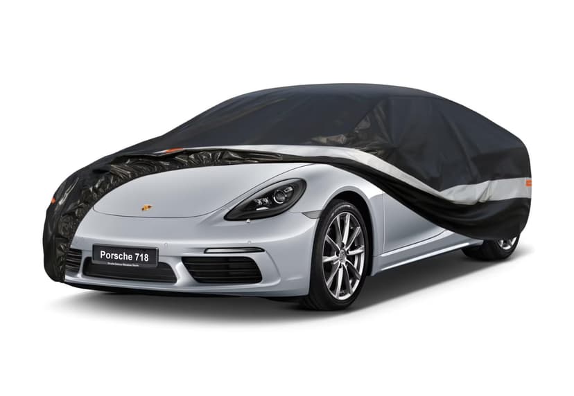 Holthly 10 Layers Car Cover Custom Fit for Porsche 718, Boxster, Cayman(1996-2026), Waterproof All Weather for Automobiles, Outdoor Full Cover Sun Dust Rain Protection with Cotton. Black