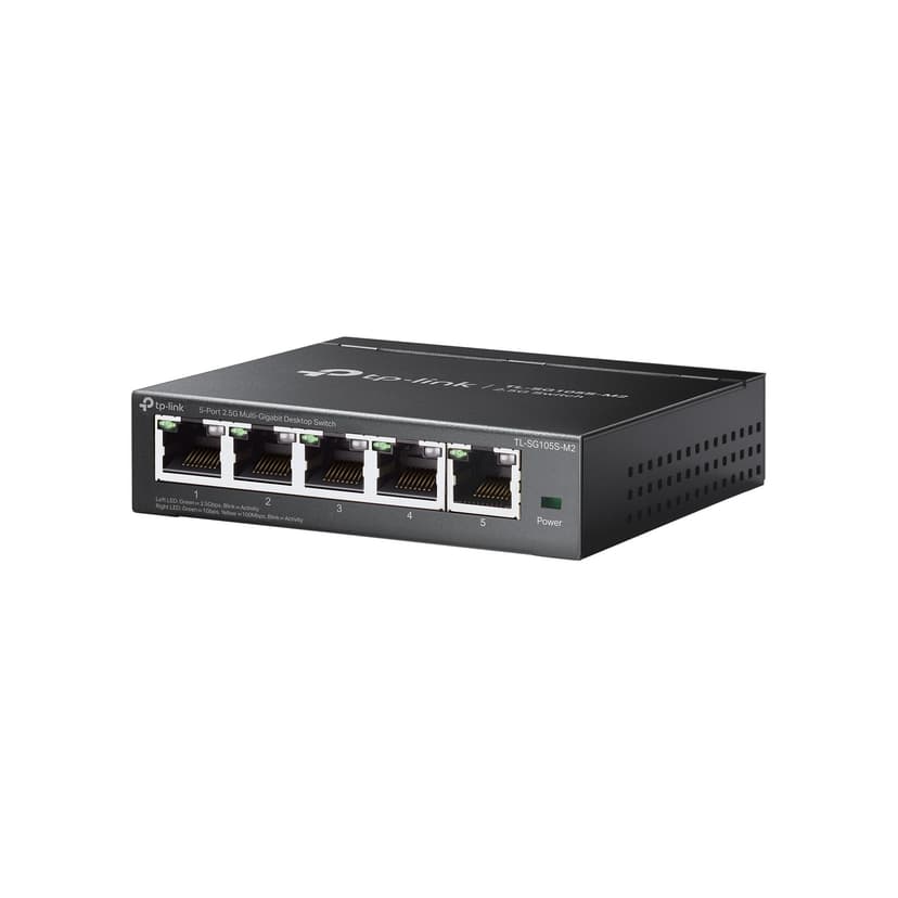 TP-Link TL-SG105S-M2, 5 Port Multi-Gigabit 2.5G Unmanaged Ethernet Switch | Ethernet Splitter, Plug & Play, Desktop/Wall Mount, Silent Operation