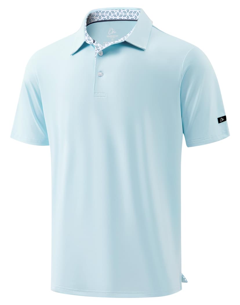 Obla Mens Golf Shirt Short Sleeve Dry Fit Moisture Wicking Performance Athletic Casual Work Collared Polo Shirts for Men