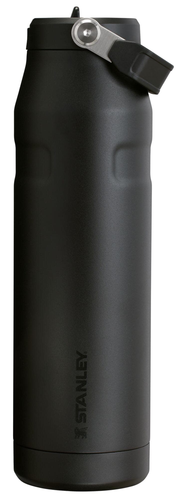 STANLEY IceFlow Flip Straw 2.0 Bottle, 36 oz, Black 2.0 | Easy Carry Handle | Twist On Lid and Flip Up Straw | Lightweight Water Bottle | Insulated Stainless Steel | BPA-Free