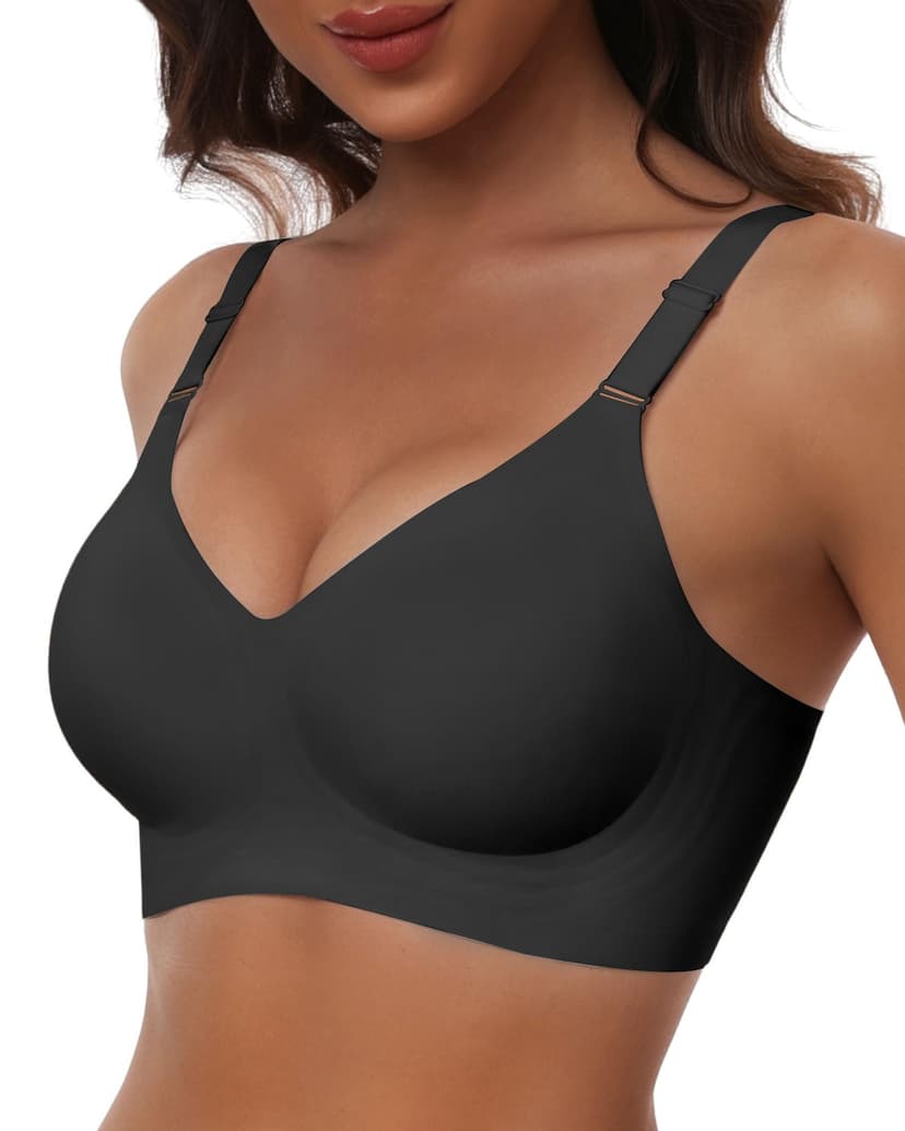 HORISUN Comfortable Seamless Full Coverage Bra for Women Wireless Bras with Soft Support Regular and Plus Size