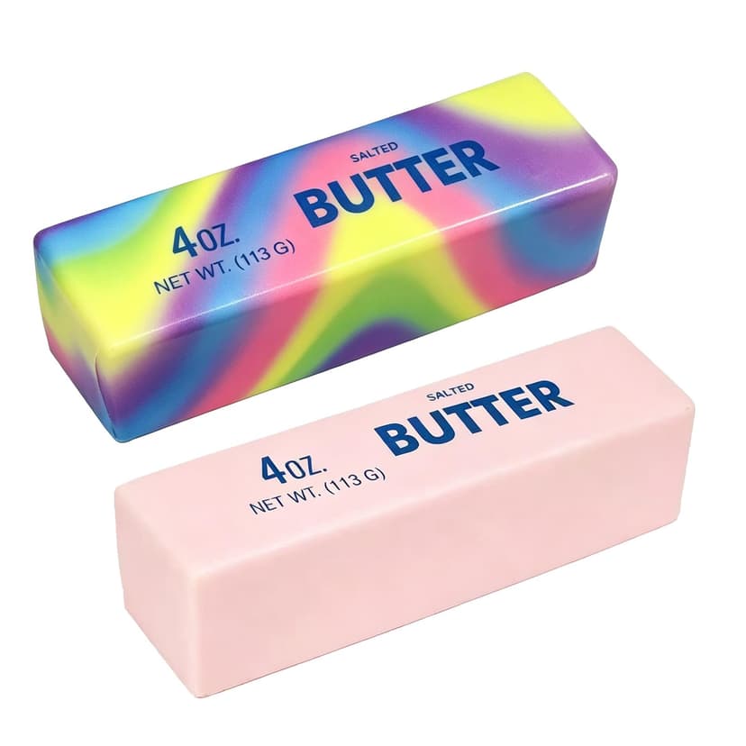 Butter Stick Fidget Toy, Slow Rebound Cute Butter Squeeze Stress Balls,Slow Rising Portable Squishy for Adults Anxiety & Stress Relief, Sensory Gifts for Office, Home