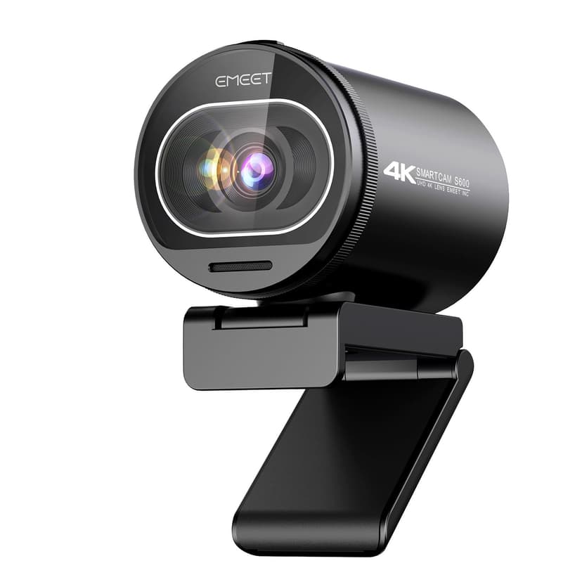 EMEET S600 4K Webcam for Streaming, Sony 1/2.55'' Sensor, PDAF Autofocus | 1080P@60FPS, 2 Noise Reduction Mics, Built-in Privacy Cover, 73° FOV, Streaming Camera for Live Commerce/Gaming/Beauty