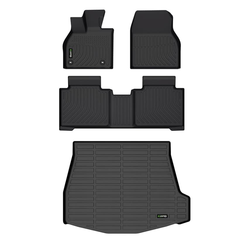 HAFIDI All Weather Car Floor Mats & Cargo Liner Set for Subaru Solterra 2023 2024 2025 2026/ bZ4X 2023 2024 2025 Custom Fit Accessories - Black