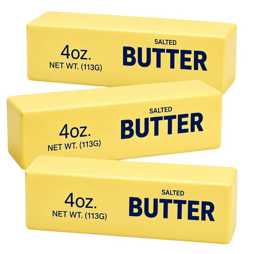 3PCS Butter Squishy Stress Toy,Soft Novelty Toy,Realistic Butter Stick Fidget, Slow Rising Soft Squeeze Toy for Adults Stress Relief & Anxiety Relief (3PCS Butter 01)