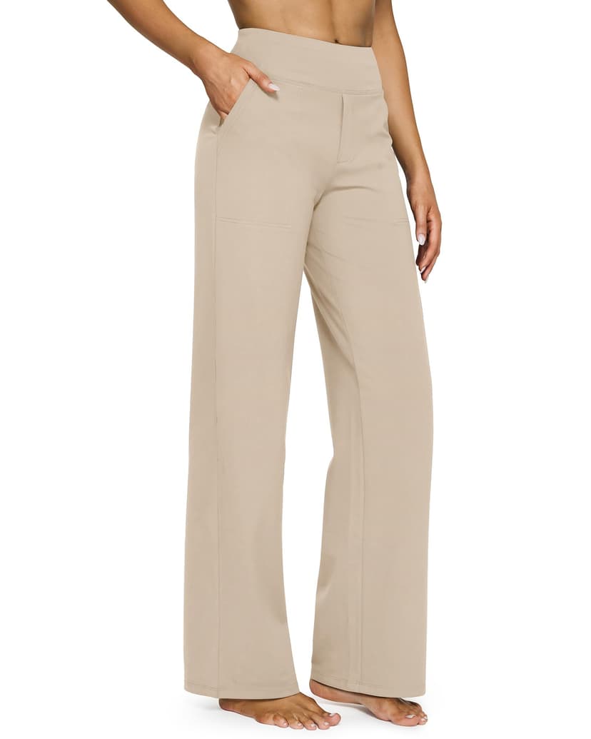 G4Free EverGoing Yoga Pants Women Wide Leg Pants with Pockets High Waist Stretch Dress Casual Sweatpants Petite/Regular/Tall