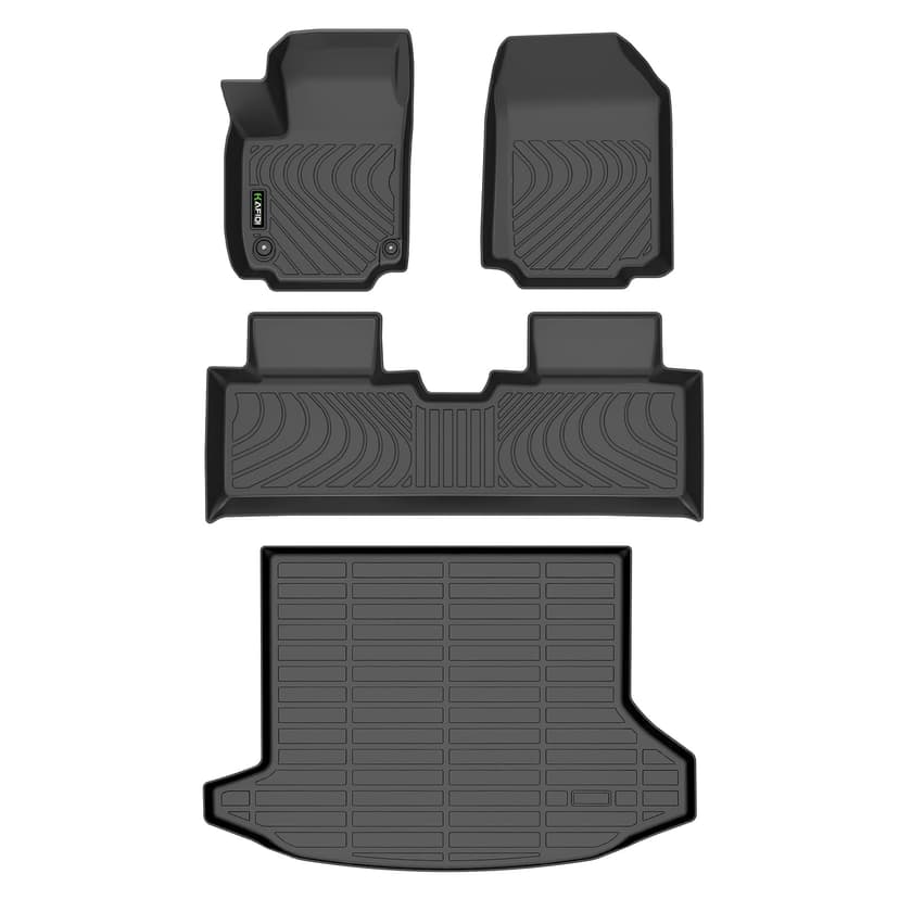 HAFIDI Automotive Floor Mats & Cargo Liner for Chevrolet Equinox 2025-2027 (Not EV) & GMC Terrain 2025-2027 All Weather Protection Full Set- Black