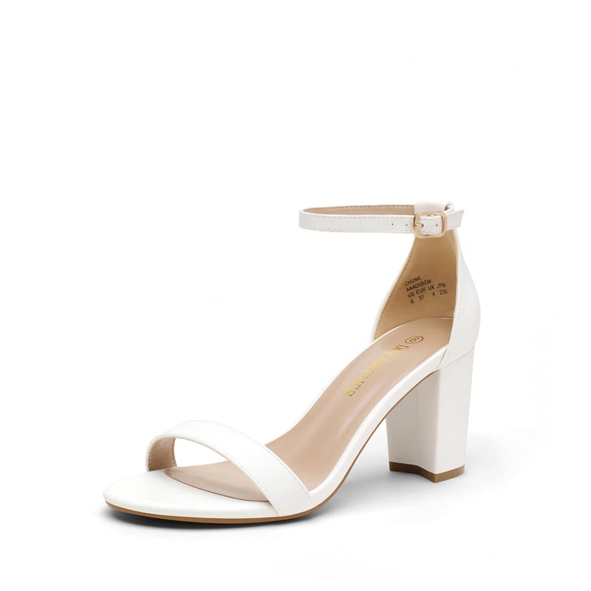 DREAM PAIRS Women's Chunk Low Heel Pump Sandals