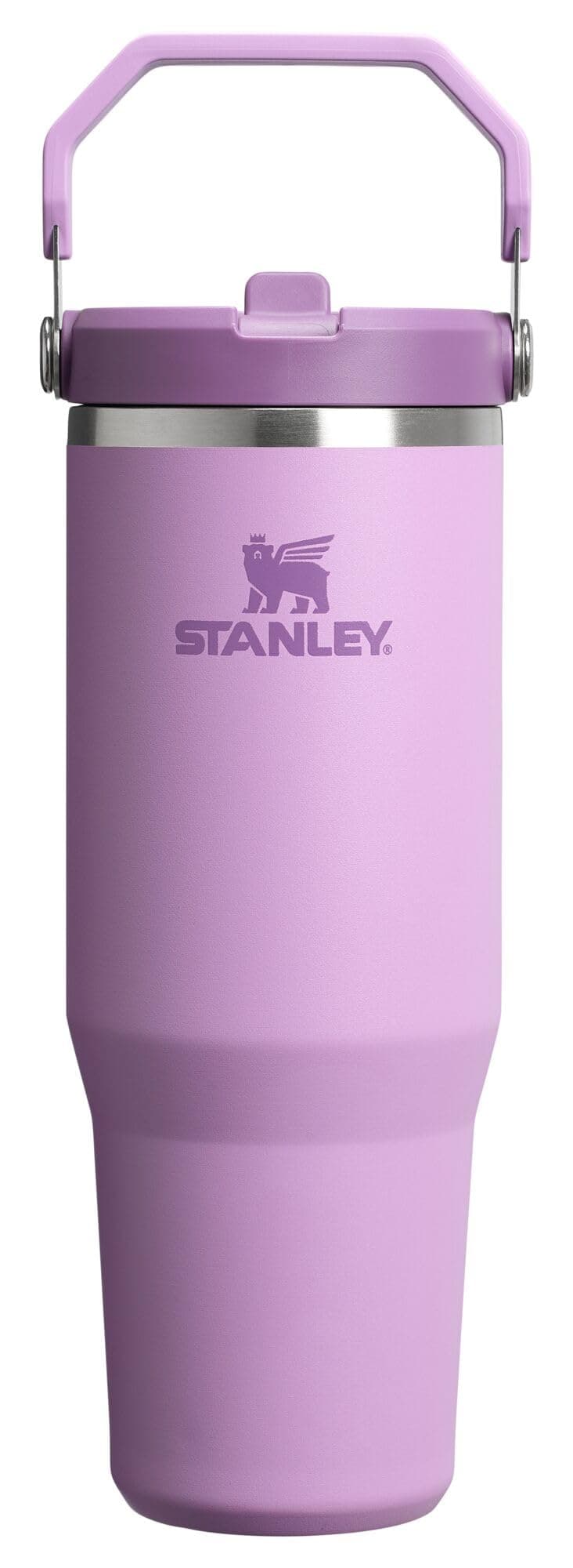 STANLEY IceFlow 2.0 Flip Straw Tumbler, 30 oz, Lilac | Easy Carry Handle | Twist On Lid and Flip Up Straw | Leak Resistant Water Bottle | Insulated Stainless Steel | BPA-Free