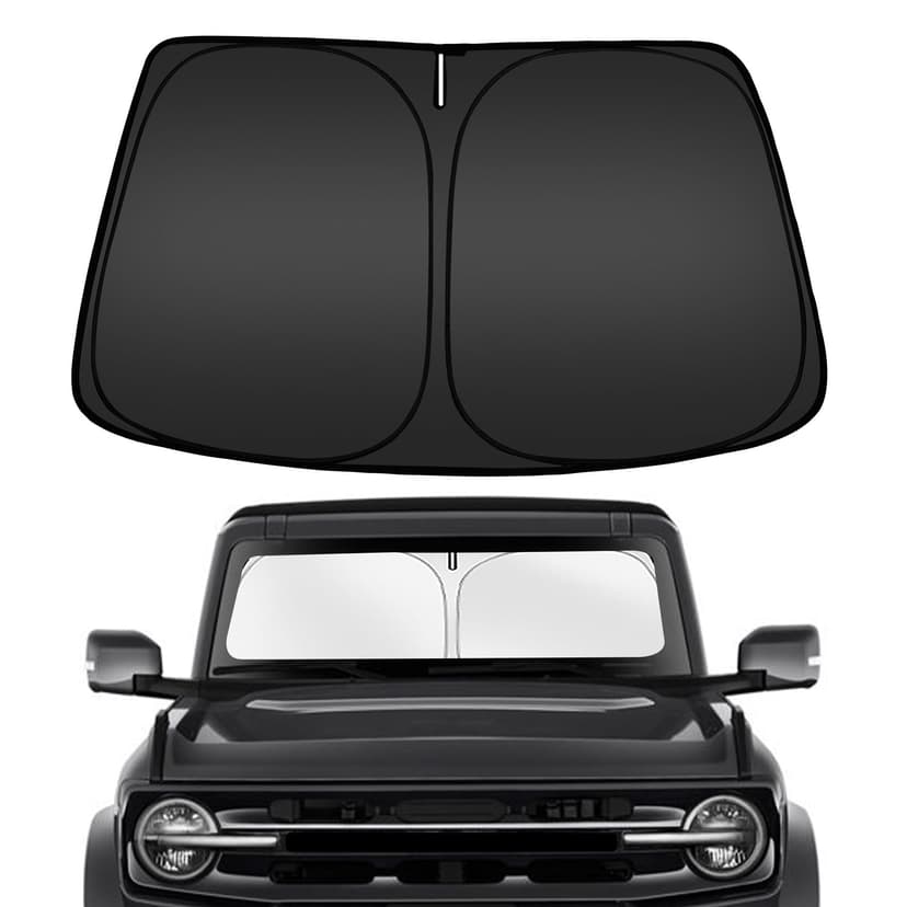 ARISMOTOR Windshield Sun Shade for Ford Bronco 2021-2025 2026, Custom Fit Foldable Front Window Sunshade Sun Visor Protector, Block UV Rays Keep Your Car Cooler
