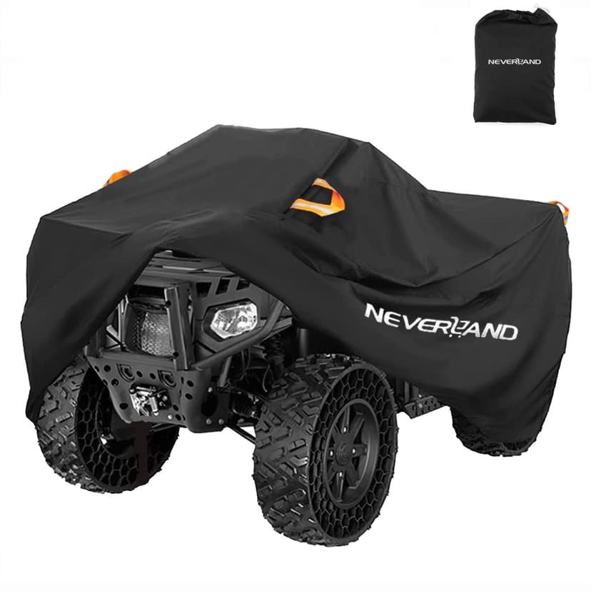 NEVERLAND ATV Cover Waterproof Heavy Duty 4 Wheeler Cover for Honda XL | ATV Covers Waterproof Outdoor Heavy Duty Quad Cover fits Polaris Yamaha Suzuki Honda Black