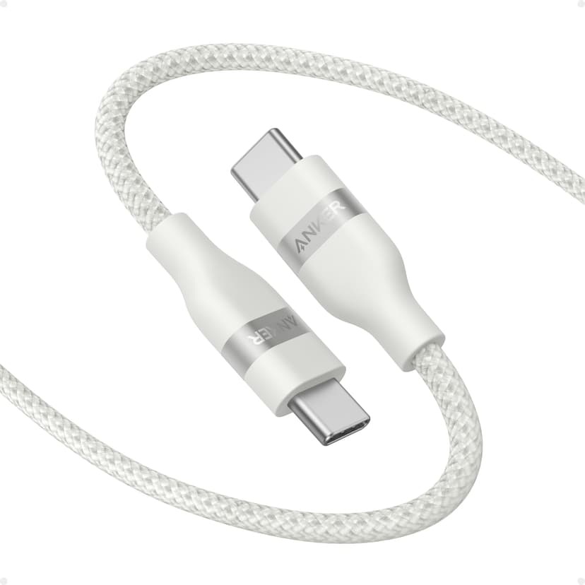Anker Nano USB C to USB C Cable, 240W Fast Charging Cable (6 ft, White) | Flexible Multi-Color Braided Charger for iPhone 17 Series, MacBook Pro, and More