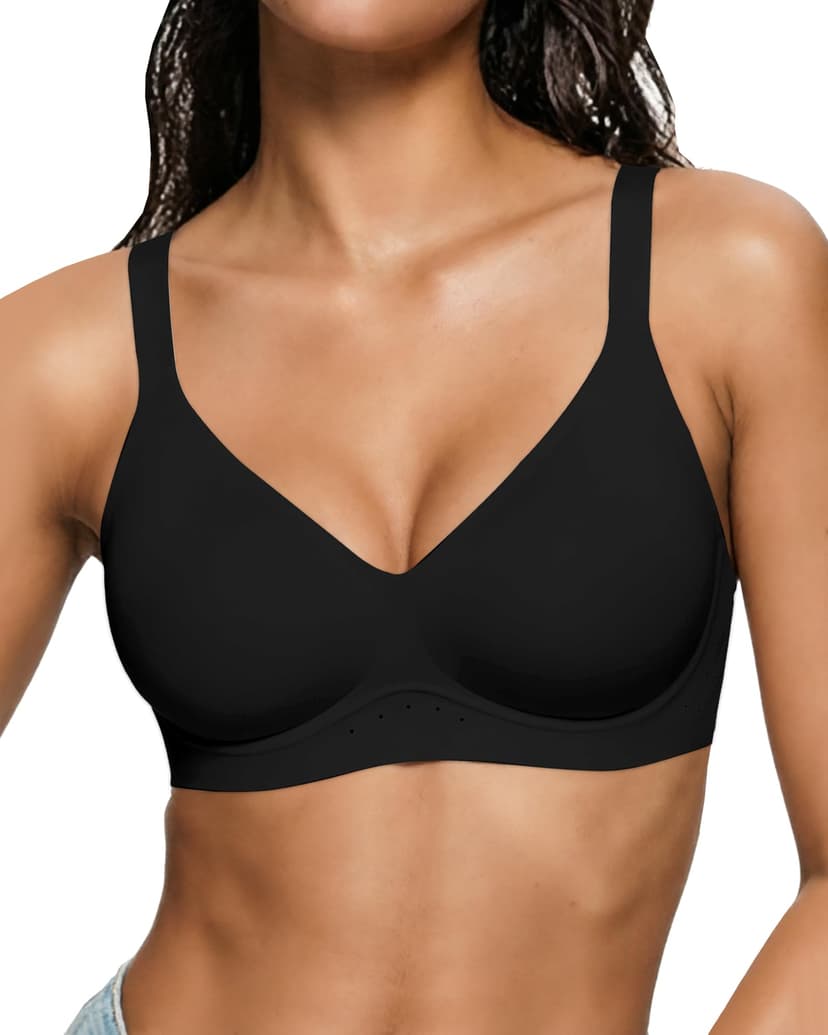 As Fairy Bras for Women Wireless Wirefree Jelly No Underwire Full Coverage Seamless Comfortable Bra with Airholes