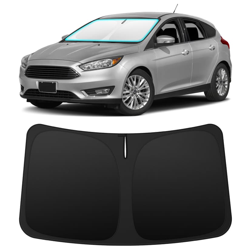 INSAUTO Custom Fit Windshield Sun Shade for Ford Focus 2012-2018 | Foldable Front Window Sunshade Car Accessories, UV & Heat Reflector, Keeps Interior Cool, Includes Storage Bag