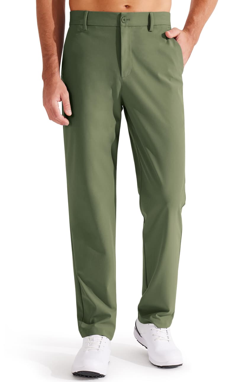 Libin Mens Golf Pants 29" 31" 33" Stretch Dress Pants Business Casual Work | Classic Fit, Flat Front, Lightweight, 4 Pockets, Comfy Trousers for Travel Office Clothes