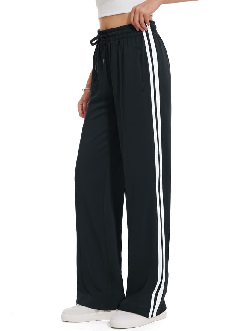 Tapata Women's 26/28/30/32/34/36 Inseam Track Pants Loose Straight Leg Jogging Sweatpants Warm-Up Sports Athletic Running