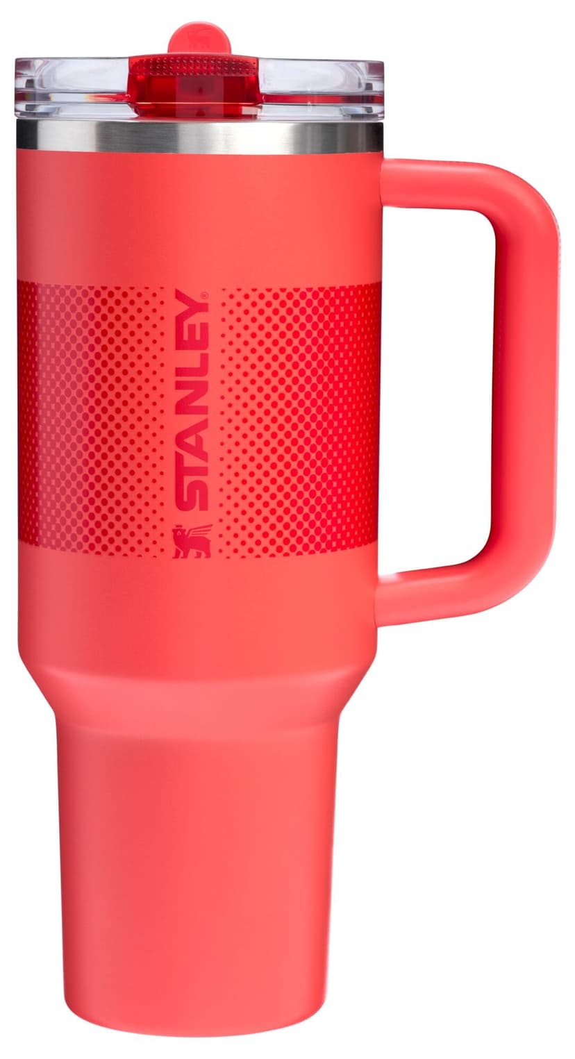 STANLEY Quencher ProTour Flipstraw Tumbler, 40 oz, Hot Coral Fade | Built-In Straw & Handle | Cupholder Compatible for Travel | Leakproof Insulated Stainless Steel Cup | BPA-Free