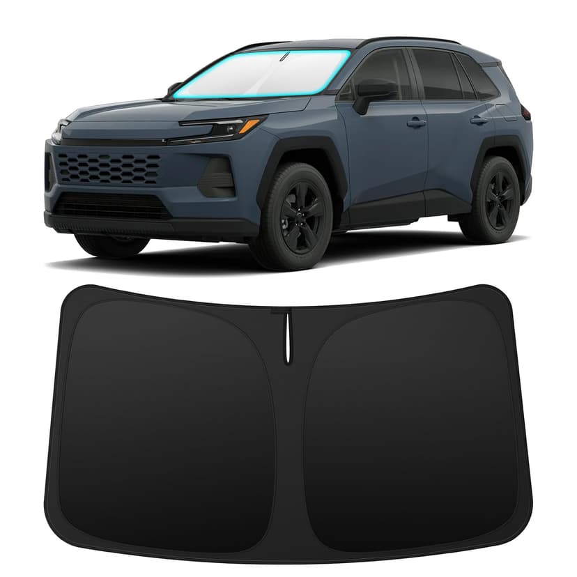 INSAUTO Custom Fit Windshield Sun Shade for Toyota RAV4 2026 | Blocks Heat & UV Rays, Keeps Car Cooler, Protects Interior, Foldable with Storage Bag