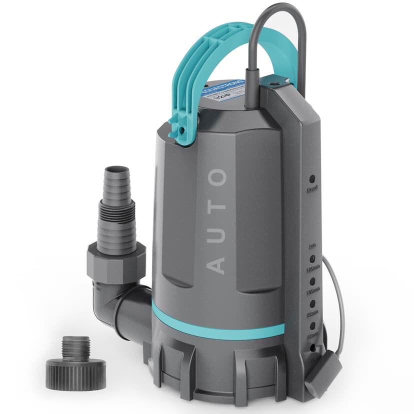 Aquastrong 1/2 HP Automatic Sump Pump 3159 GPH Submersible Water Pump | Thermoplastic Utility Pump High Flow Water Removal for Swimming Pool Garden Pond Basement Wells with 10ft Long Power Cord