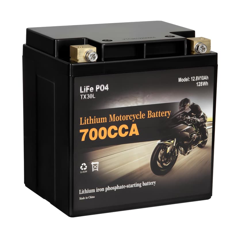 Autocessking YTX30L-BS Lithium Battery, 700A LiFePO4 Motorcycle Battery, 12V 10AH ATV, UTV, Jet Ski, Scooter, Lawn Mower, Tractor, Generator, Built-in Smart BMS