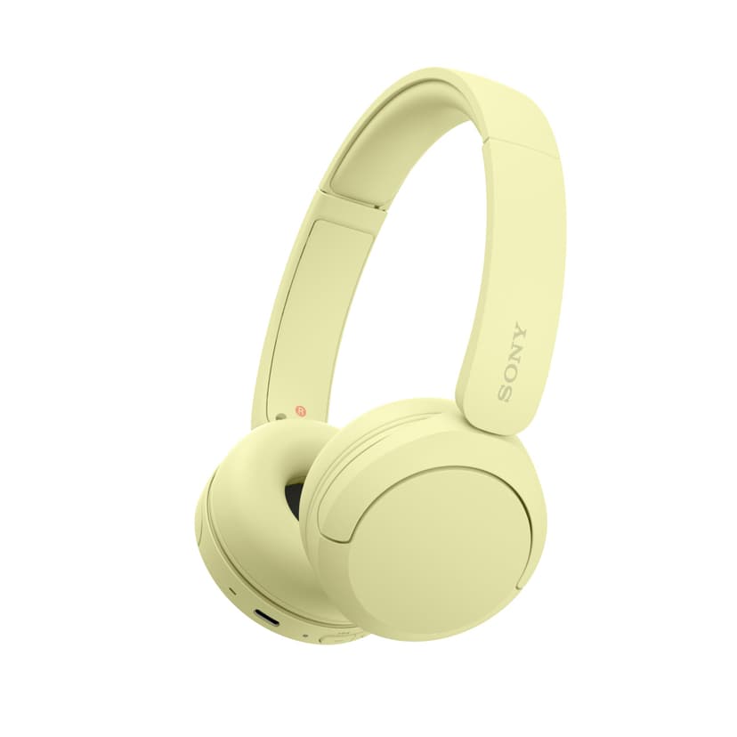Sony WH-CH520 Wireless On-Ear Bluetooth Headphones with Mic, Butter Yellow | Comfortable Lightweight Design, Up to 50 Hrs Battery with Quick Charging, Multipoint Connection, Clear Calls, Swivel design