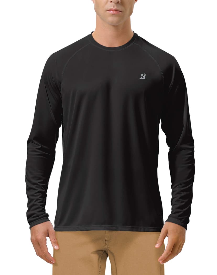 Roadbox Mens UPF 50+ UV Sun Protection Shirts Outdoor Long Sleeve SPF Rash Guard for Fishing Hiking Swimming Running