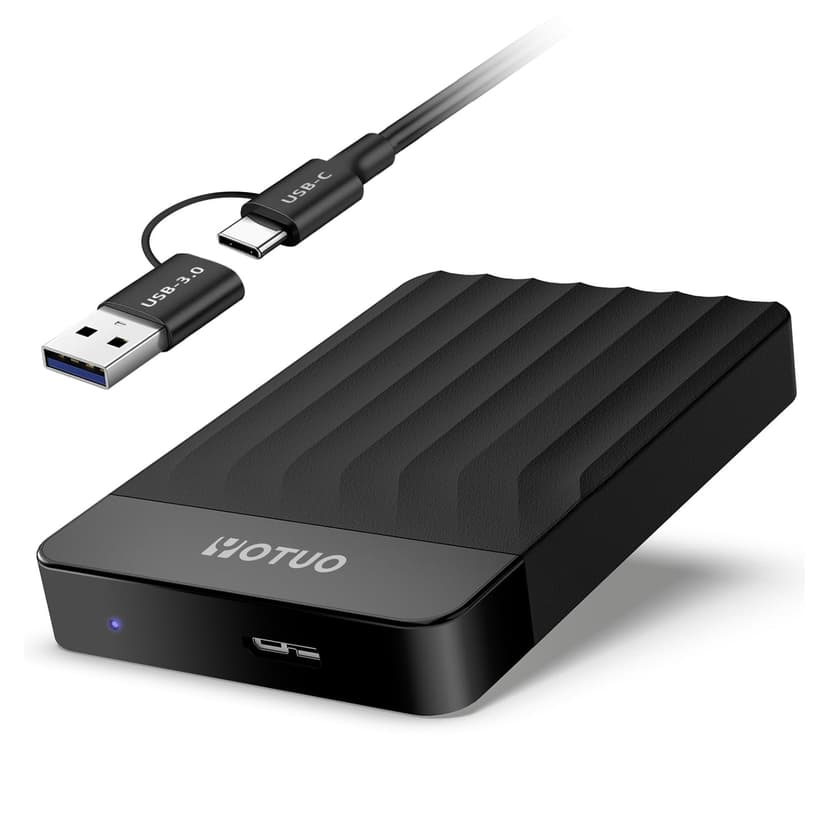 YOTUO 1TB External Hard Drive, Portable Storage Expansion HDD, USB 3.0 & USB-C for PC, Mac, Desktop, Laptop, Smartphone, PS4, Xbox One, Xbox 360, Office & Game, Black