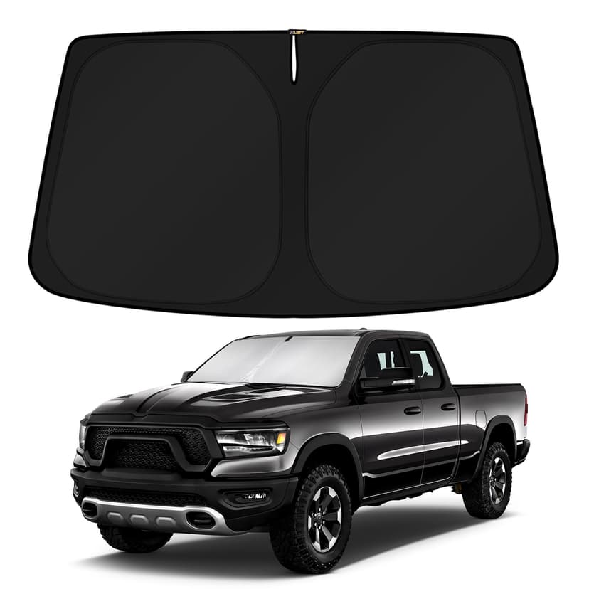 KUST Windshield Sun Shade for 2011-2025 2026 Dodge RAM 1500 Accessories CrewCab,MegaCab Pickup,2Dr RegularCab,4Dr QuadCab Window Sunshade Sun Visor Protector Foldable Blocks UV Rays Keep Car Cooler