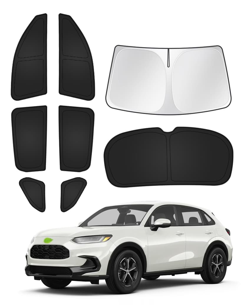 Canvcle Sunshades for Honda HRV 2023-2025 2026 HR-V Accessories Windshield Sun Shade Side Rear Window Shade Cover Sun Visor Shield Privacy Protection Keep Vehicle Cool Black 8PCS