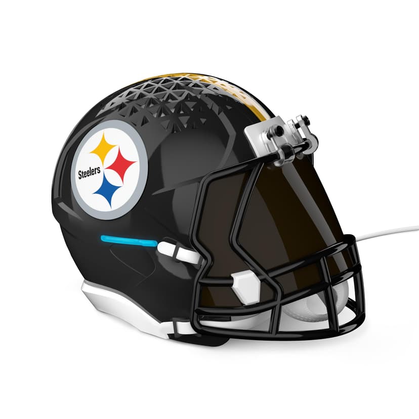 NFL Echo Dot Bundle: Includes Echo Dot | Deep Sea Blue and Limited-Edition NFL Helmet Stand | Pittsburgh Steelers
