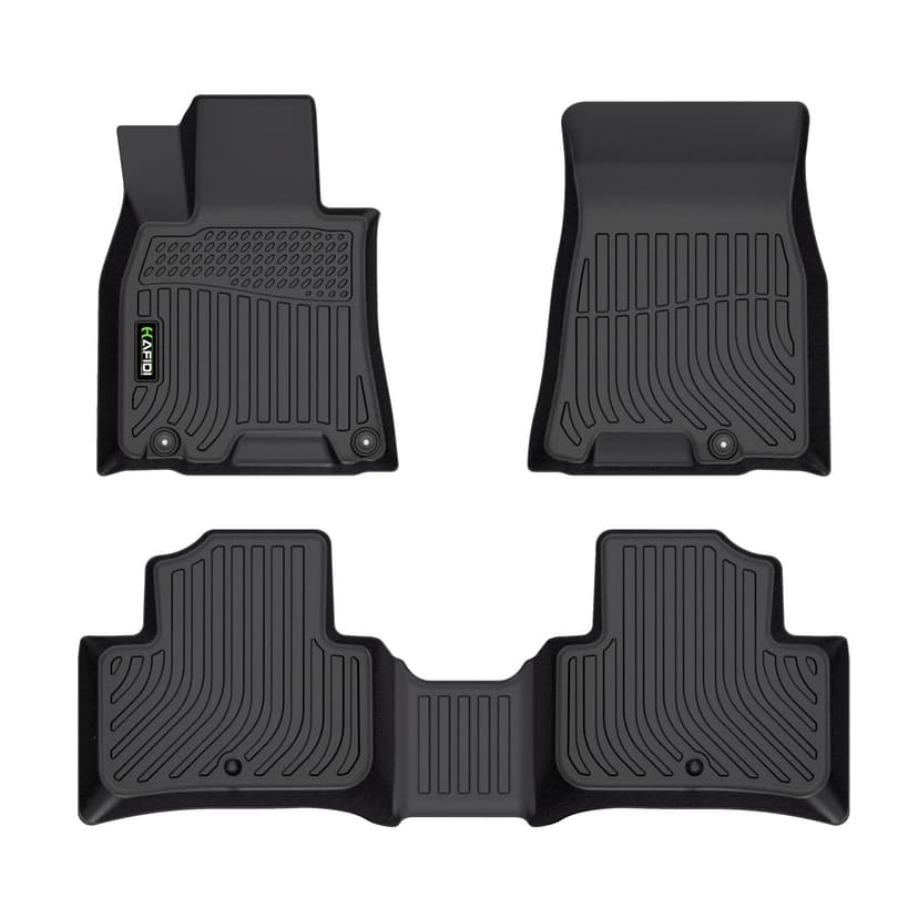 HAFIDI Floor Mats Custom for Genesis GV70 2022-2025 2026 (Not Electrified GV70) All Weather Protection TPE Heavy Duty Non-Slip Automotive Floor Liners Fits Front& 2nd Row Full Set Accessories, Black