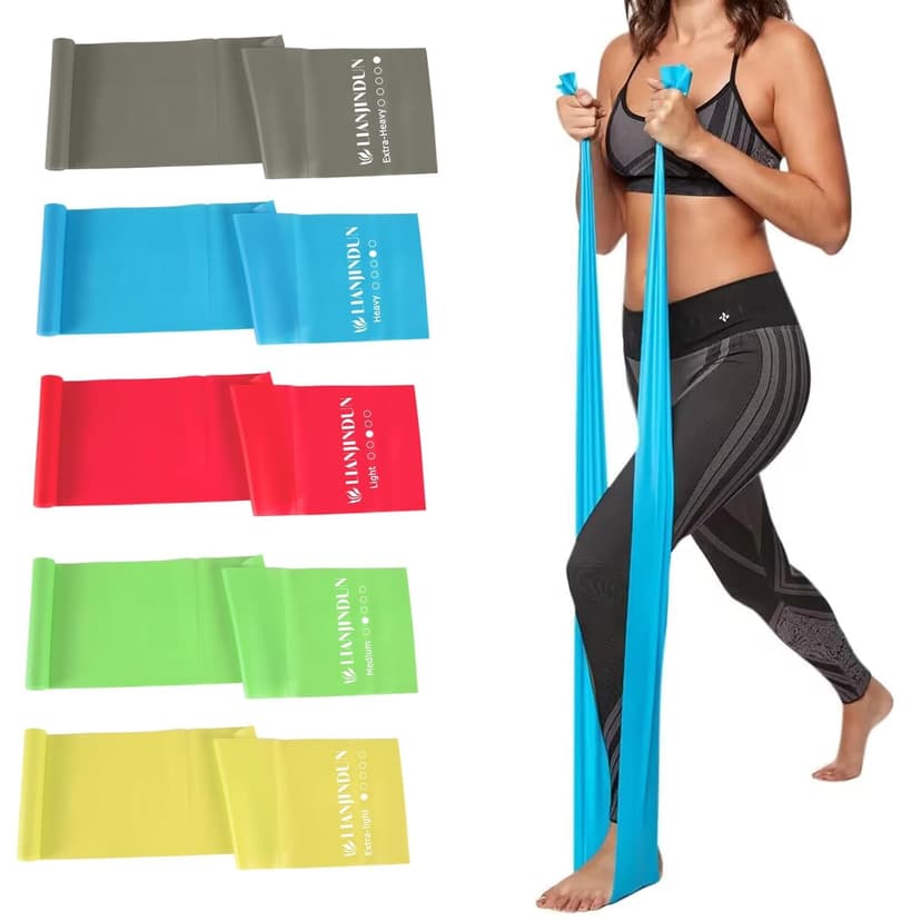 Lianjindun 5 Pcs Professional Resistance Bands. Latex-Free, Pilates Band, Work Out Bands, Stretch Bands for Working Out Women or Men, Exercise Bands Set for Pilates, Physical Therapy, Yoga