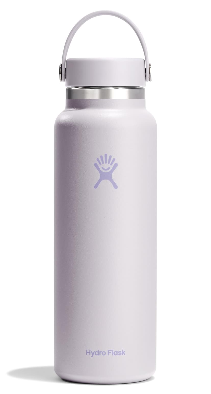 Hydro Flask Water Bottle - Insulated Stainless Steel - Wide Mouth Flex Lid, Non Spill, Leakproof and Refillable in 40 Oz Cloud Pink