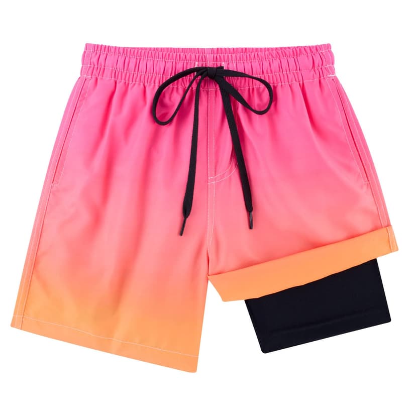 Cozople Boys Swim Trunks Compression Liner Swim Shorts Quick Dry Bathing Suit with Boxer Brief Swimwear 2-20T