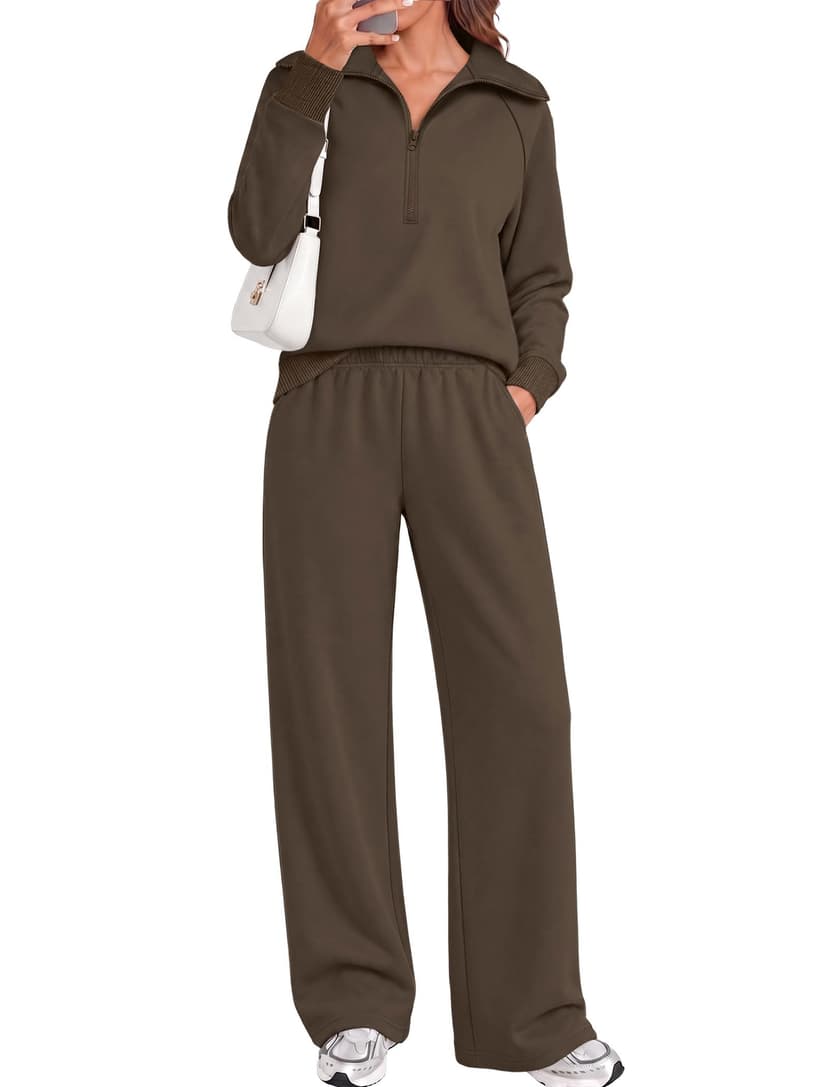 Sampeel Two Piece Sweat Sets for Women Cozy Sweatsuits Fashion Lounge Matching Sets Clothing