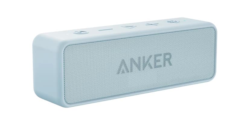 Anker soundcore 2 Portable Bluetooth Speaker, Stereo Sound, IPX7 | BassUp, 24H Playtime, Bluetooth 5, Wireless Speaker for Home, Outdoors, Travel-Baby Blue