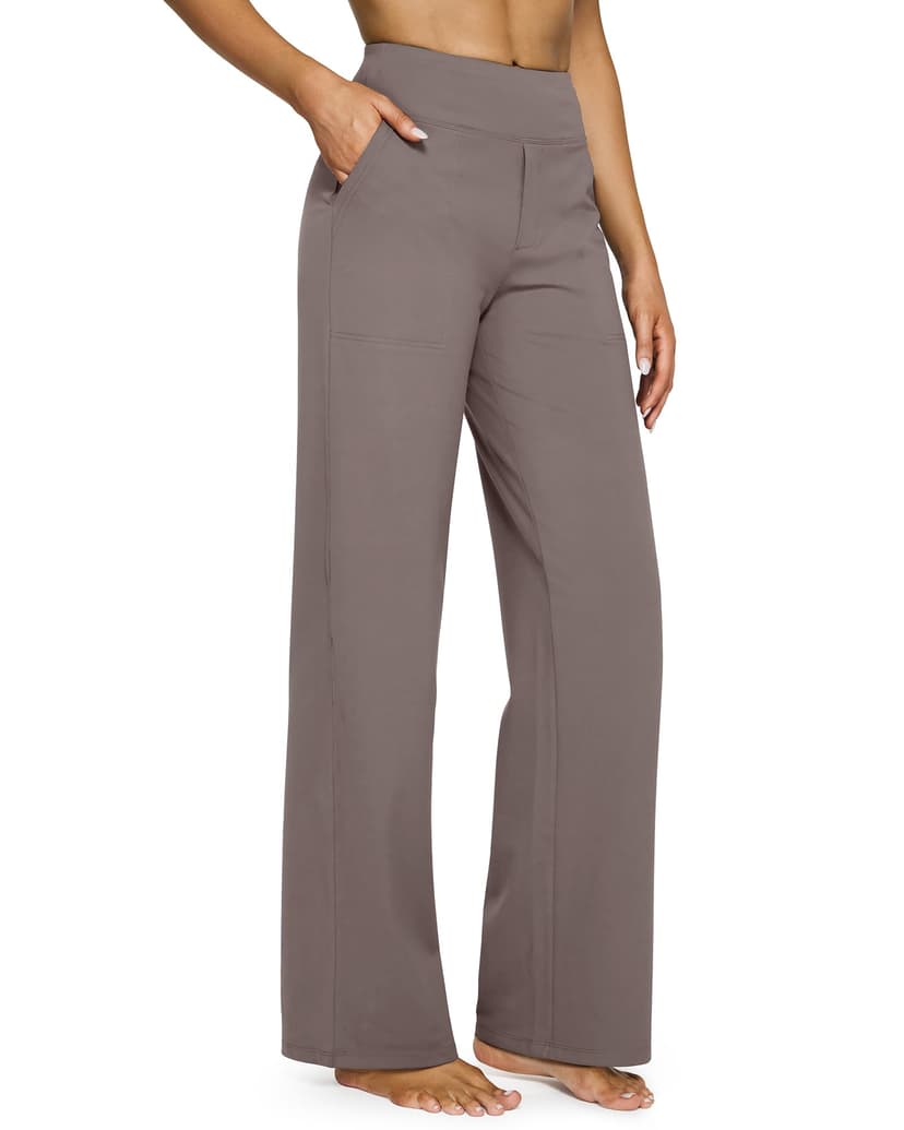 G4Free EverGoing Yoga Pants Women Wide Leg Pants with Pockets High Waist Stretch Dress Casual Sweatpants Petite/Regular/Tall