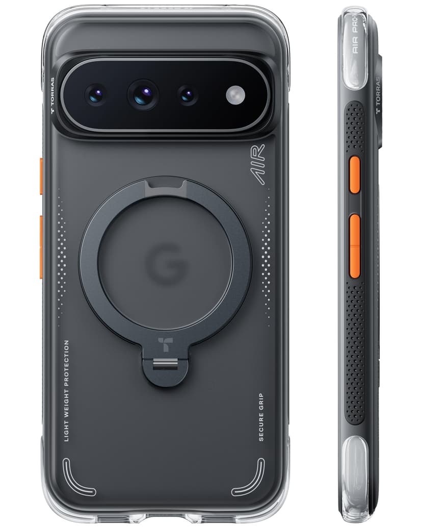 TORRAS Q3 Air for Google Pixel 11 Pro XL Case Compatible with Pixelsnap | 360 Magnetic Stand, Works with MagSafe Accessories, AirPro Cushion, Lightweight Heavy-Duty Impact Protection, Shadow Black