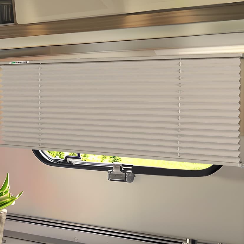 RVINGPRO RV Blinds for Camper Windows, RV Window Shades, 62"W x 32"L, Grey | Camper Replacement Blinds, Privacy Protection, for RV, Camper, Travel Trailer