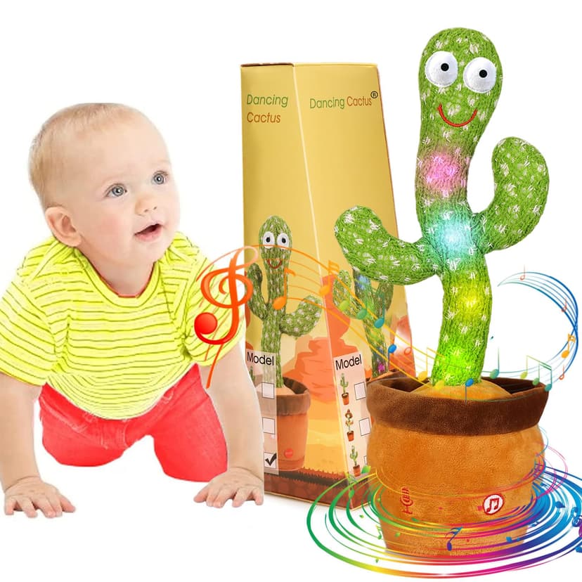 Emoin Talking Cactus Toy, Interactive Toys Dancing Cactus Toy Mimicking Repeating What You Say, Toddler Infant Baby Toys Gifts for 6 7 8 9 10 Month Old Baby Toys for 1 2 3 Year Old Boy Girl