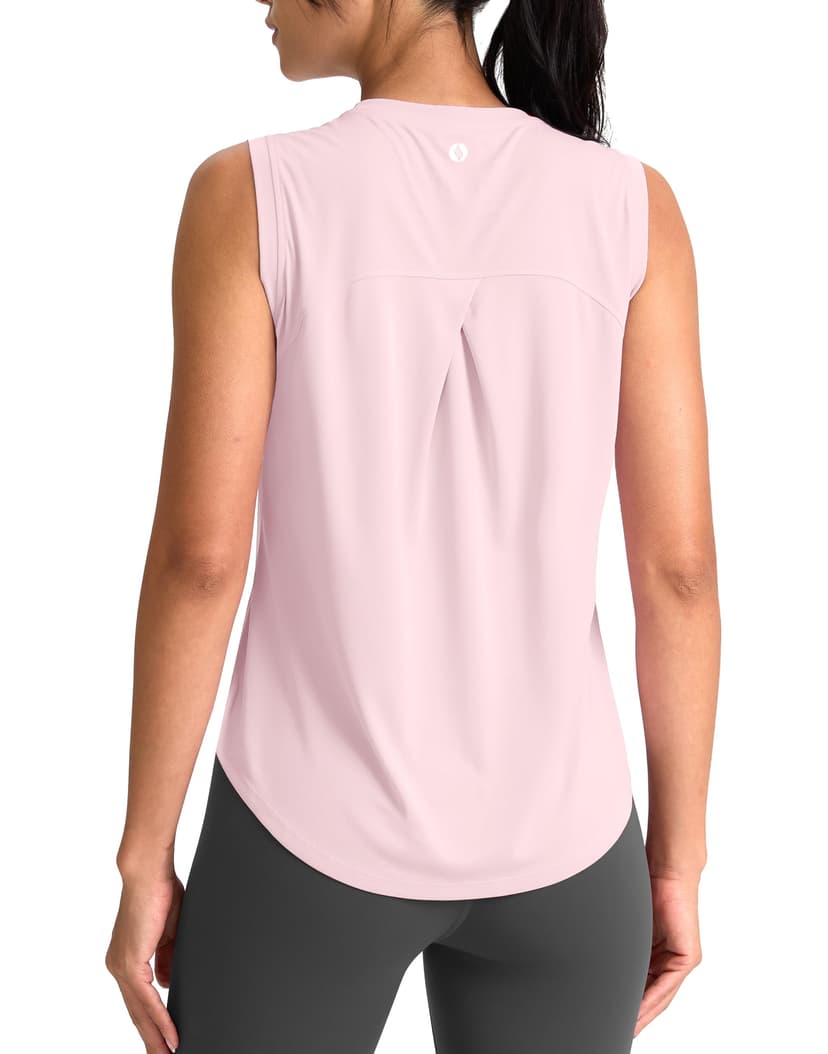SANTINY Women's Sleeveless Workout Tops Breathable Lightweight Active Tennis Yoga Shirts Athletic Running Tank Tops for Women