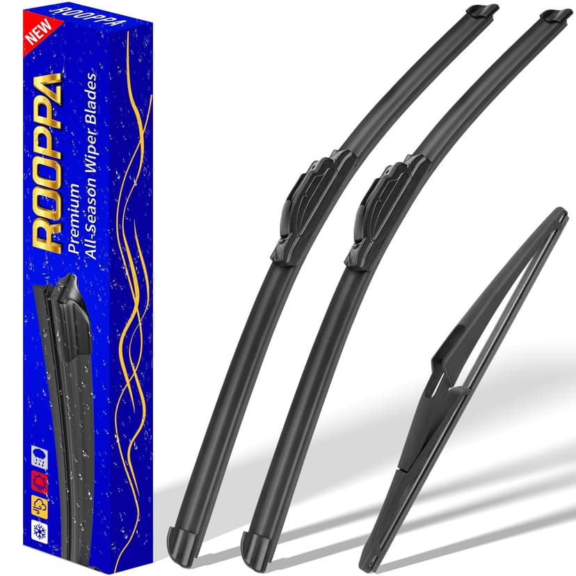 3 wipers Replacement for 2014-2021 2022 2023 Nissan Rogue/2013-2021 Pathfinder, Windshield Wiper Blades Original Equipment Replacement - 26"/17"/12" (Set of 3) U/J HOOK Windscreen wipers