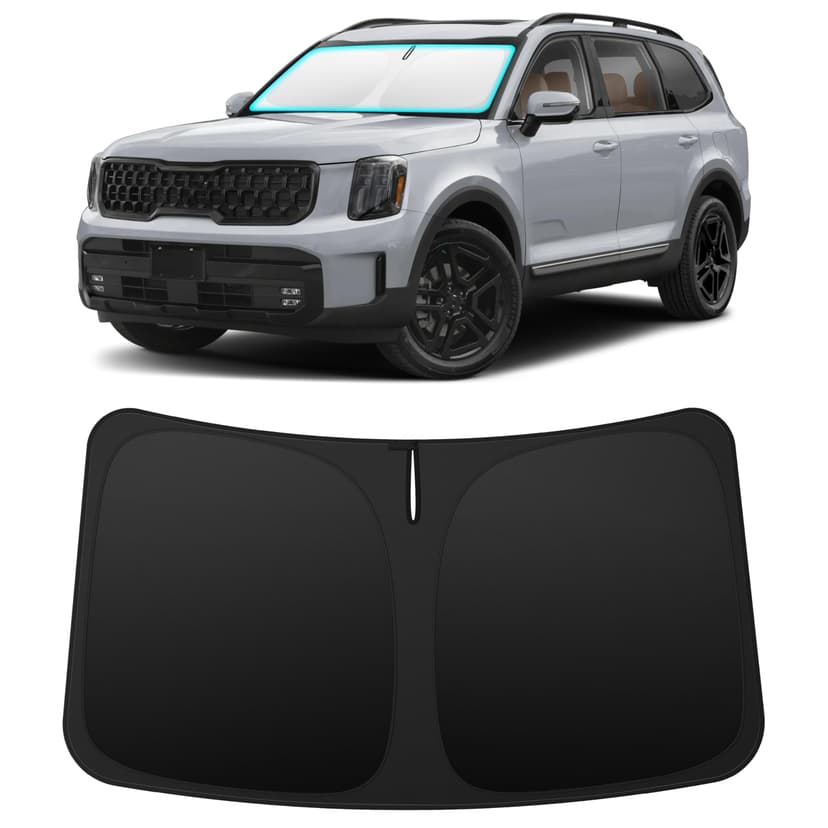 INSAUTO Custom Fit Windshield Sun Shade for Kia Telluride 2020-2025 | Foldable Front Window Sunshade Car Accessories, UV & Heat Reflector, Keeps Interior Cool, Includes Storage Bag