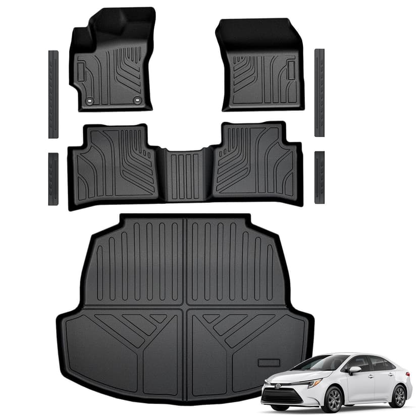 GALVAGNITE Floor Mats for 2020-2026 Toyota Corolla Sedan Accessories | Full-Coverage Set with Cargo Liner, Odorless & Durable, All-Weather Protection, 3D Laser Fit, Easy to Spray Clean