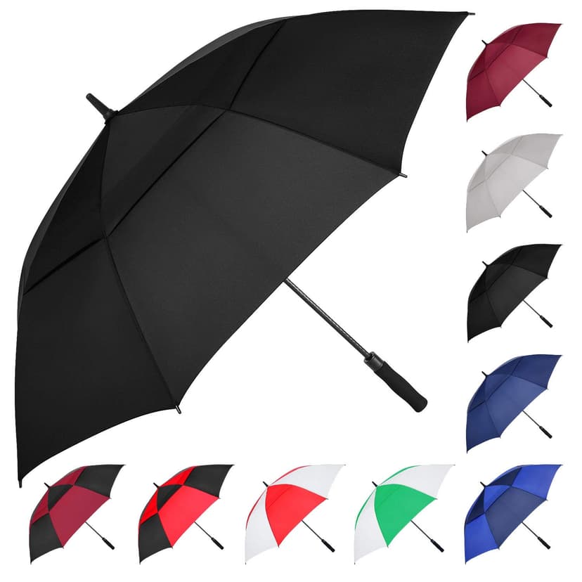 MRTLLOA Extra Large Golf Umbrella, 54/62/68/72 Inch Automatic Open, Oversize Double Canopy Vented Windproof Waterproof Sports Umbrellas for Rain