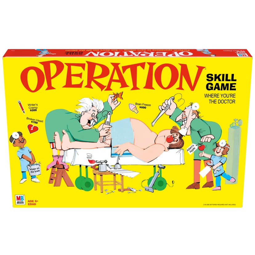 Hasbro Gaming Operation Electronic Board Game, Family Games for Kids Ages 6+, Kids Board Games for 1+ Players, Funny Games for Kids, Easter Gifts for Boys and Girls (Amazon Exclusive)