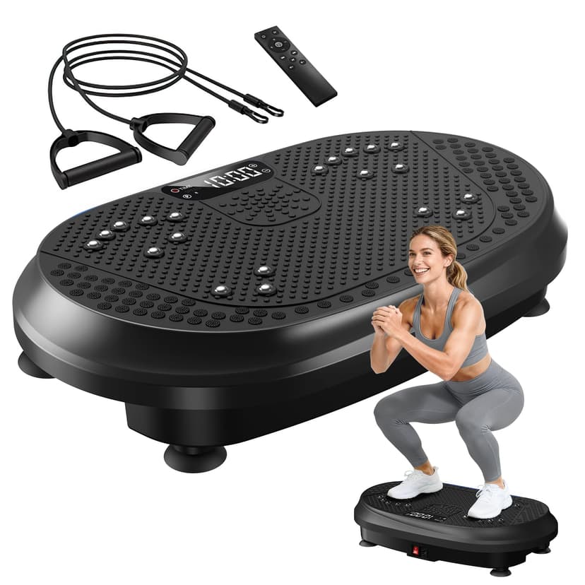 Vibration Plate Exercise Machine for Lymphatic Drainage, Vibrating Fitness Platform, Full Body Shaker Workout Equipment, Vibration Platform Machines Shaping Vibrate Board Sport for Home Exercise Gym