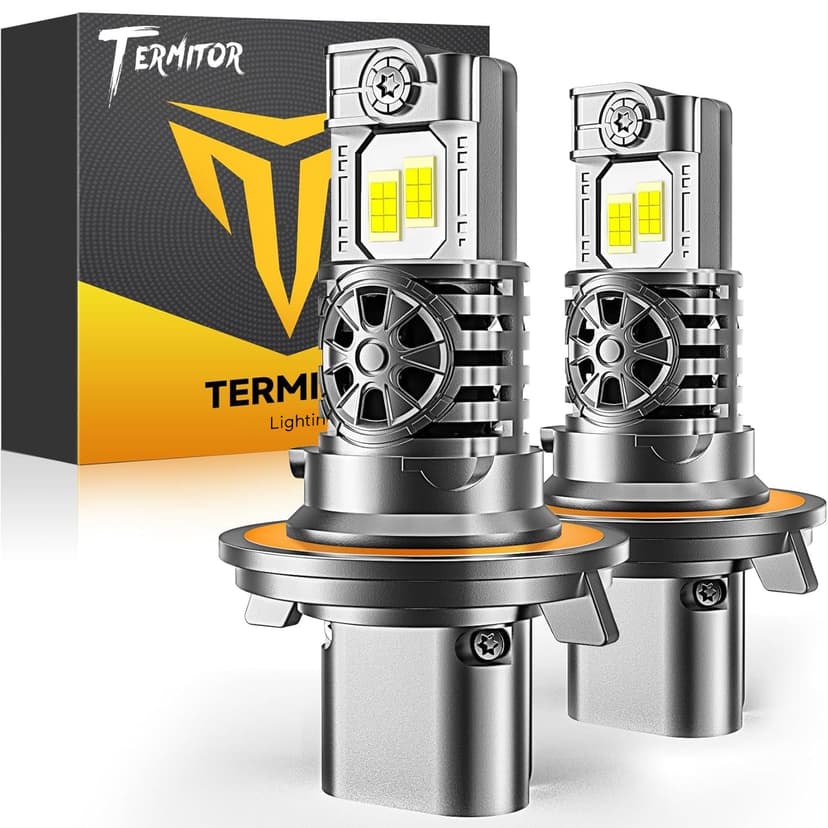 Termitor 2026 Upgraded 9008/H13 LED Bulbs, 15X Brighter Off Road Lights | 130,000LM 6500K Cool White H13 9008 Light Bulb for UTV ATV Trucks, 3 Minute Installation, IP68 Waterproof, Pack of 2