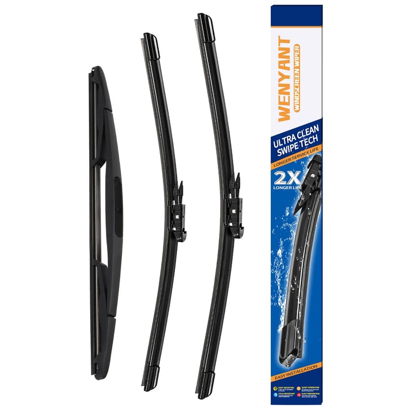 Wenyant 20"/20"/12" Windshield Wipers Compatible with Ford Escape 2008 2009 2010 2011 2012 Front and Rear Wiper Blades for My Car Original Equipment Automotive Replacement (Set of 3)